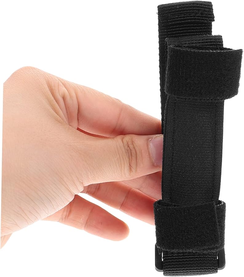 حامل ملعقة وشوكة قابل للتعديل، مساعد قبضة غير زلة للمرضى المسنين، متين باللون الأسود - Image 5